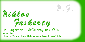 miklos faskerty business card